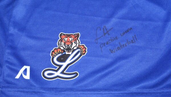 Logan Davidson 2024 Practice Worn & Signed Official Blue Tigres del Licey Shorts - Worn in Winter Ball!