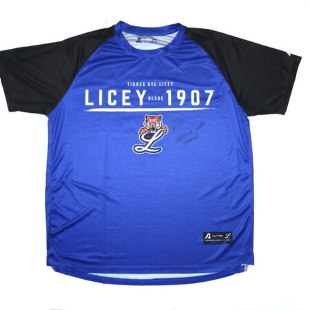 Logan Davidson 2024 Practice Worn & Signed Official Tigres del Licey XL Shirt - Worn In Winter Ball!