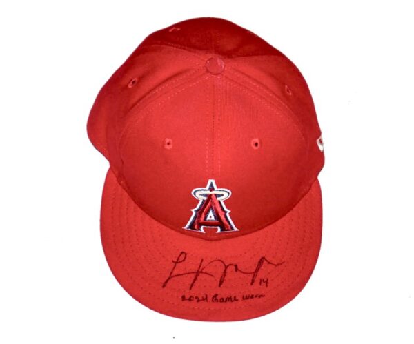 Logan O’Hoppe 2024 Game Worn & Signed Official Los Angeles Angels “14 O’HOPPE” New Era 59FIFTY Hat