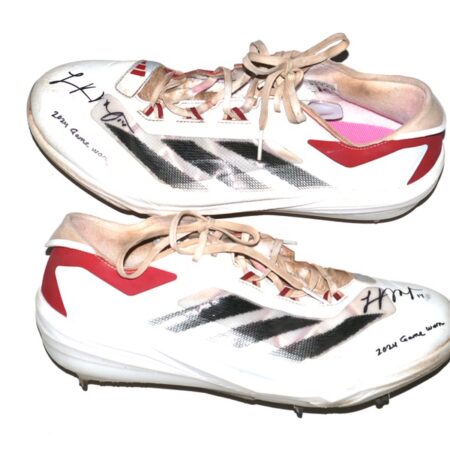 Logan O’Hoppe 2024 Los Angeles Angels #14 Game Worn & Signed Adidas Adizero Impact Baseball Cleats