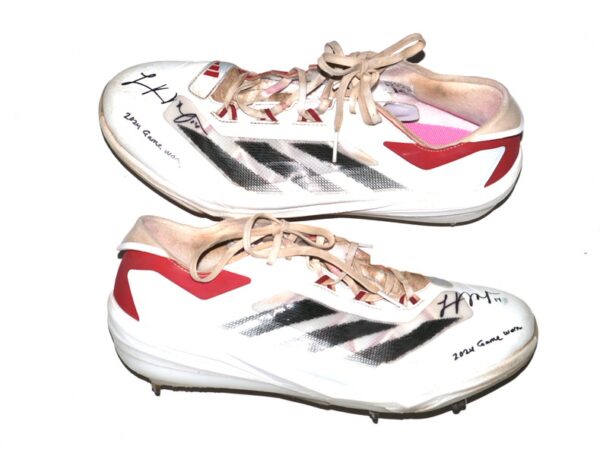 Logan O’Hoppe 2024 Los Angeles Angels #14 Game Worn & Signed Adidas Adizero Impact Baseball Cleats