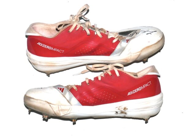 Logan O’Hoppe 2024 Los Angeles Angels #14 Game Worn & Signed Adidas Adizero Impact Baseball Cleats