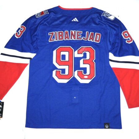 Mika Zibanejad Autographed Signed New York Rangers Reverse Retro Adidas Jersey with Tags! JSA