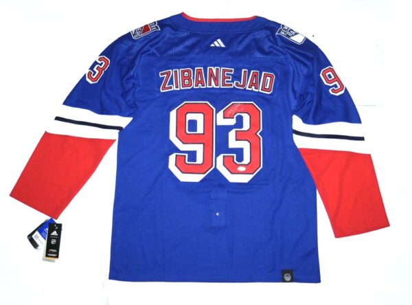 Mika Zibanejad Autographed Signed New York Rangers Reverse Retro Adidas Jersey with Tags! JSA