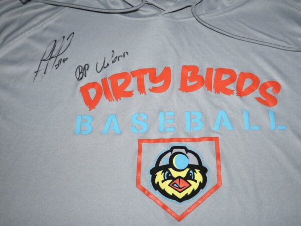 Rusber Estrada 2024 Batting Practice Worn & Signed Official Charleston Dirty Birds Short Sleeve Badger 3XL Pullover