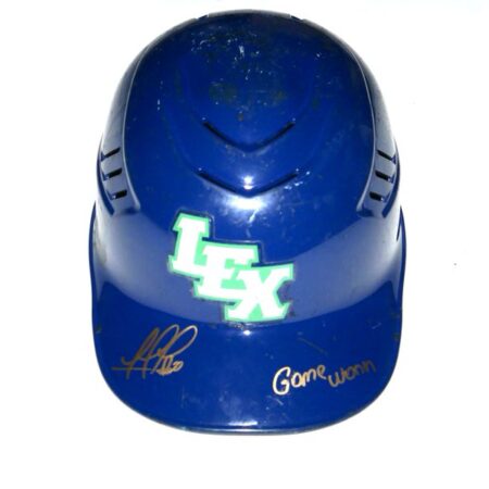 Rusber Estrada Game Worn & Signed Official Lexington Legends Rawlings Catcher's Helmet