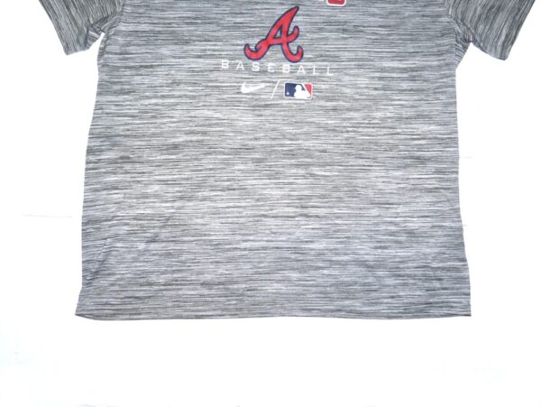 Rusber Estrada Practice Worn & Signed Official Atlanta Braves Baseball Nike Dri-Fit XXl Shirt