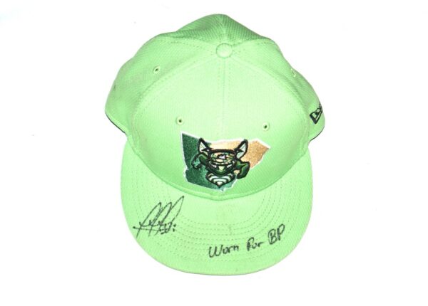 Rusber Estrada Team Issued & Signed Official Augusta GreenJackets New Era 59FIFTY Hat - Worn for Batting Practice!