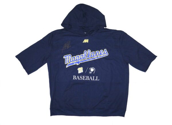 Rusber Estrada Team Issued & Signed Official Navegantes del Magallanes Baseball NA XL Hooded Sweatshirt