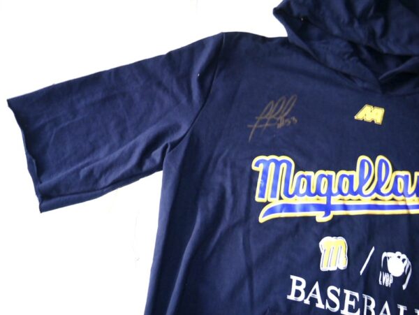 Rusber Estrada Team Issued & Signed Official Navegantes del Magallanes Baseball NA XL Hooded Sweatshirt