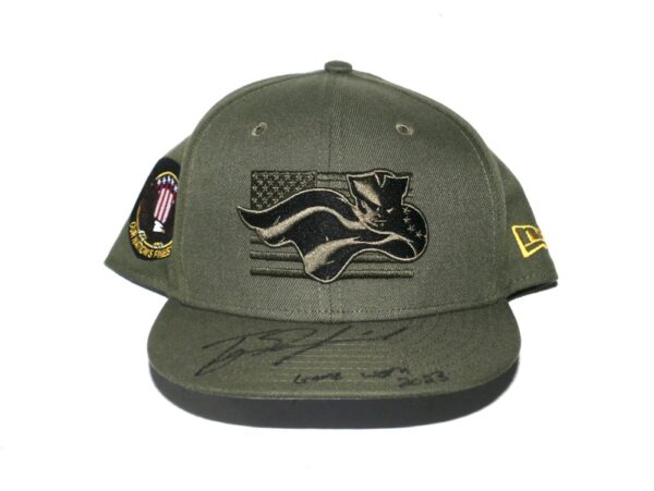 TJ Rumfield 2023 Game Worn & Signed Official Somerset Patriots Armed Forces New Era 59FIFTY Fitted Hat