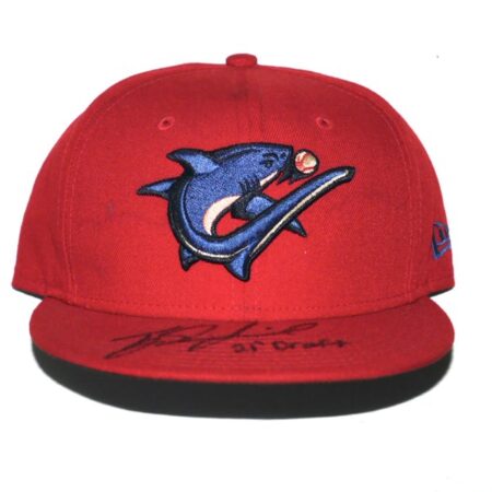 TJ Rumfield Game Used & Signed Official Clearwater Threshers Home New Era 59FIFTY Hat