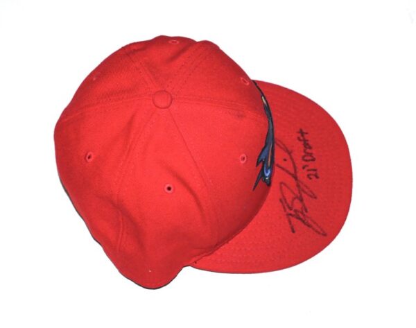 TJ Rumfield Game Worn & Signed Official Clearwater Threshers Home New Era 59FIFTY Hat