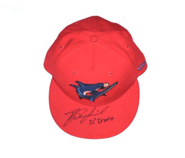 TJ Rumfield Game Worn & Signed Official Clearwater Threshers Home New Era 59FIFTY Hat