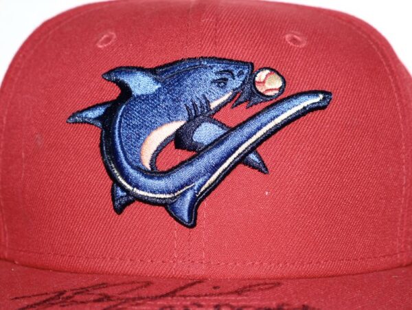 TJ Rumfield Game Worn & Signed Official Clearwater Threshers Home New Era 59FIFTY Hat