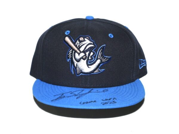 TJ Rumfield Game Worn & Signed Official Tampa Tarpons Road New Era 59FIFTY Hat