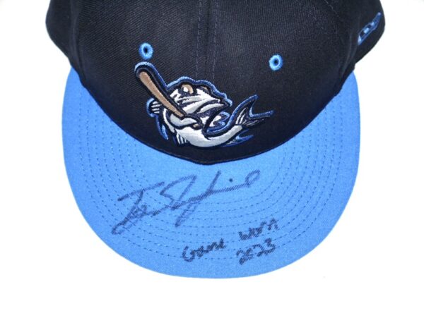 TJ Rumfield Game Worn & Signed Official Tampa Tarpons Road New Era 59FIFTY Hat