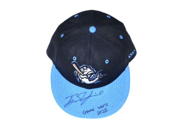 TJ Rumfield Game Worn & Signed Official Tampa Tarpons Road New Era 59FIFTY Hat