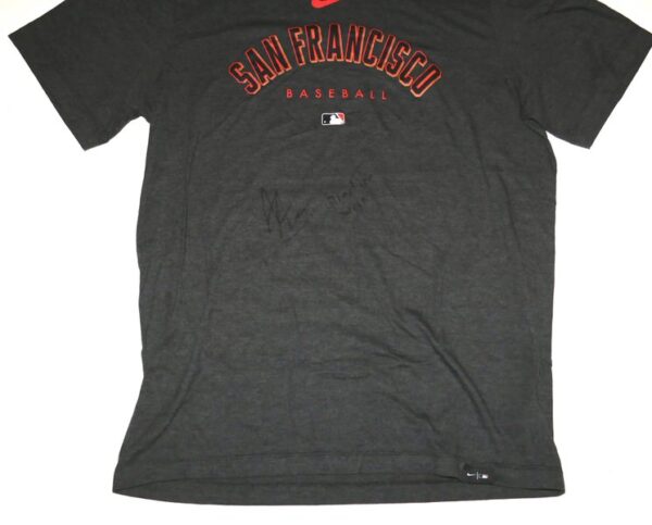 Armando Alvarez Practice Worn & Signed Official San Francisco Giants Baseball ALVAREZ 81 Nike Dri-Fit Shirt