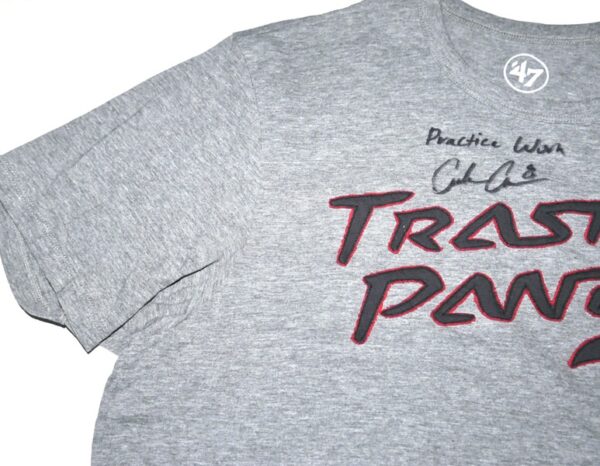 Coleman Crow Practice Worn & Signed Official Grey Rocket City Trash Pandas '47 Shirt