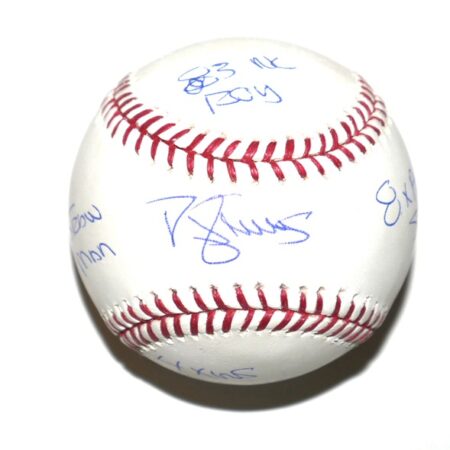 Darryl Strawberry New York Mets Signed Official Rawlings Major League Baseball with 83 NL ROY, 8X All-Star, 4x WS Champs, & Straw Man Inscriptions! - JSA Witnessed