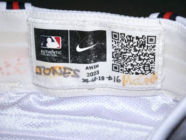 David McCabe 2023 Game Worn & Signed Official Rome Braves Nike Pants