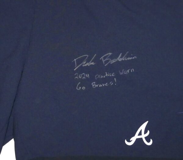 Drake Baldwin 2024 Practice Worn & Signed Official Atlanta Braves Nike Dri-Fit XL Shorts