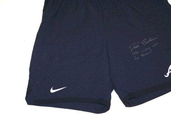 Drake Baldwin 2024 Practice Worn & Signed Official Atlanta Braves Nike Dri-Fit XL Shorts