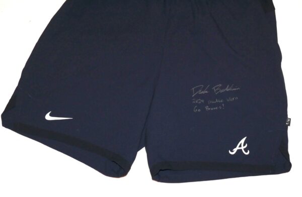 Drake Baldwin 2024 Practice Worn & Signed Official Atlanta Braves Nike Dri-Fit XL Shorts