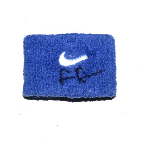 Logan Davidson 2024 Tigres del Licey Game Worn & Signed Blue & White Nike Wristband - Worn In Winter Ball!