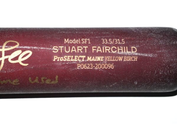 Stuart Fairchild 2024 Cincinnati Reds Game Used & Signed Dove Tail DTB Baseball Bat