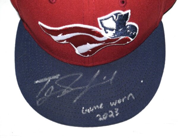 TJ Rumfield 2023 Game Worn & Signed Official Somerset Patriots Alternate New Era 59FIFTY Fitted Hat