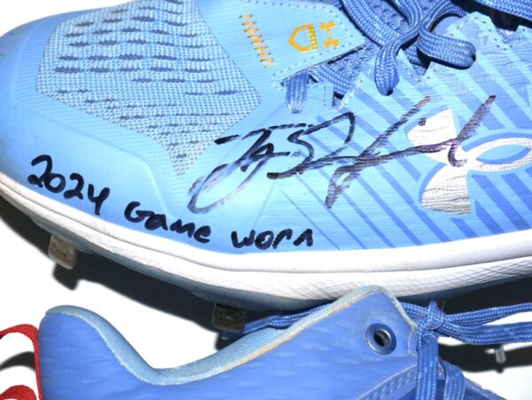 TJ Rumfield 2024 Scranton/Wilkes-Barre RailRiders Game Worn & Signed Under Armour Baseball Cleats - Worn for Fathers Day!