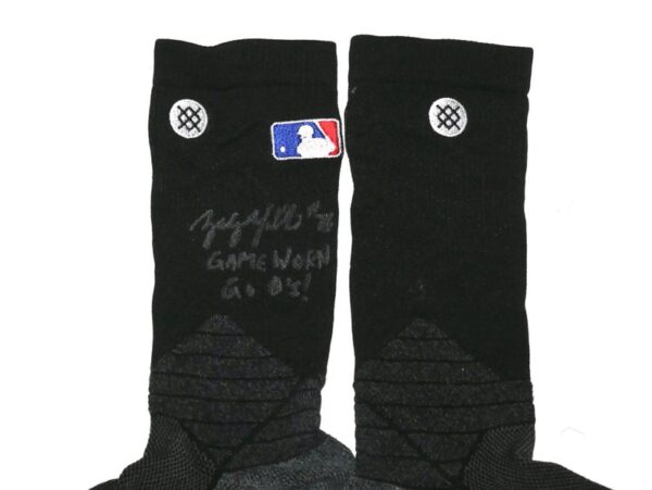 Zach Muckenhirn Baltimore Orioles #76 Game Worn & Signed Official Stance MLB Socks - Worn In Spring Training!