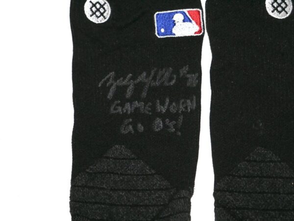 Zach Muckenhirn Baltimore Orioles #76 Game Worn & Signed Official Stance MLB Socks - Worn In Spring Training!