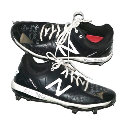 Zach Muckenhirn Birmingham Barons Game Worn & Signed Black New Balance Baseball Cleats