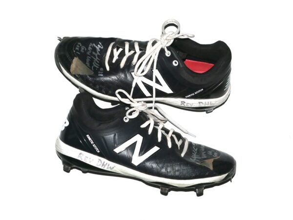 Zach Muckenhirn Birmingham Barons Game Worn & Signed Black New Balance Baseball Cleats