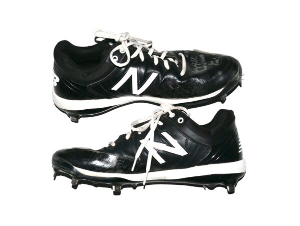 Zach Muckenhirn Birmingham Barons Game Worn & Signed Black New Balance Baseball Cleats