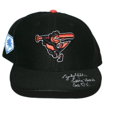 Zach Muckenhirn Game Worn & Signed Official Baltimore Orioles Spring Training New Era 59FIFTY Hat