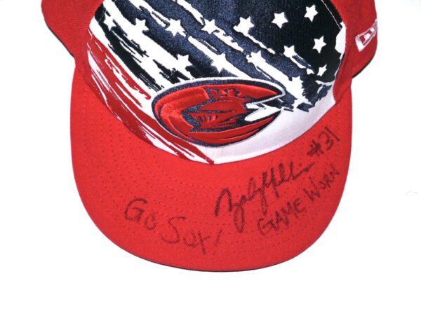 Zach Muckenhirn Game Worn & Signed Official Charlotte Knights July 4th Stars & Stripes New Era 59FIFTY Hat