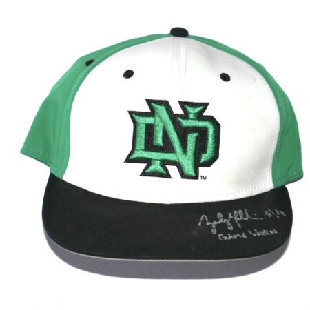 Zach Muckenhirn Game Worn & Signed Official North Dakota Fighting Hawks Game Hat - 1st UND Player to Make it the Major Leagues!