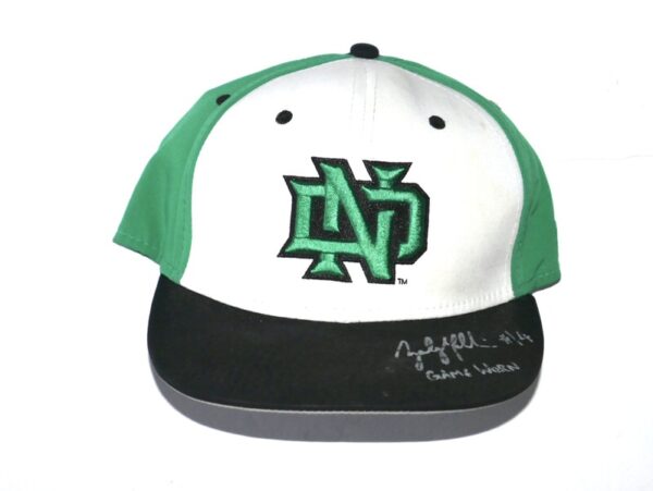 Zach Muckenhirn Game Worn & Signed Official North Dakota Fighting Hawks Game Hat - 1st UND Player to Make it the Major Leagues!