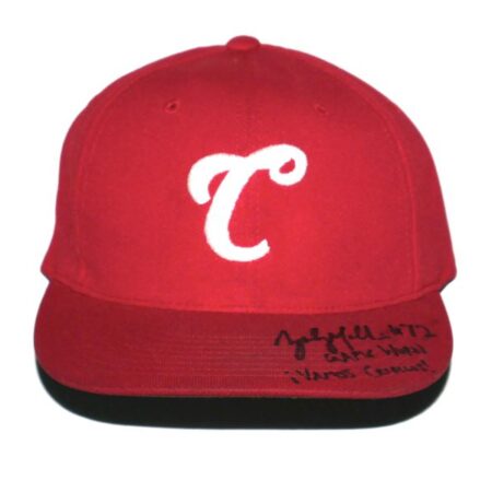 Zach Muckenhirn Game Worn & Signed Official Red Criollos de Caguas Hat - Worn for Puerto Rico Winter Ball!