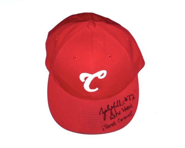 Zach Muckenhirn Game Worn & Signed Official Red Criollos de Caguas Hat - Worn for Puerto Rico Winter Ball!