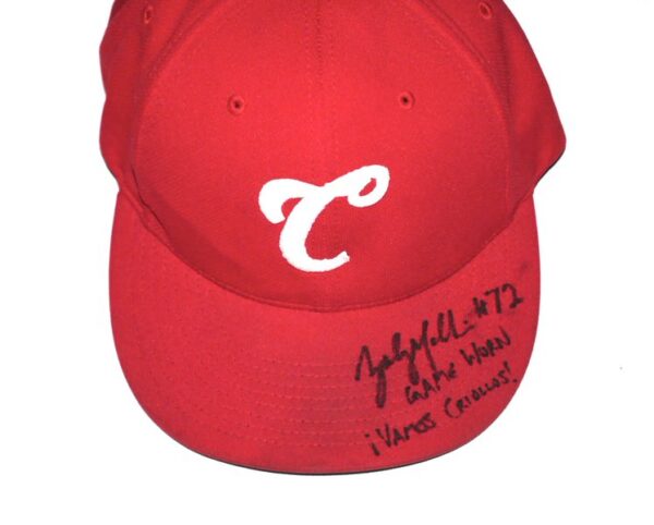 Zach Muckenhirn Game Worn & Signed Official Red Criollos de Caguas Hat - Worn for Puerto Rico Winter Ball!