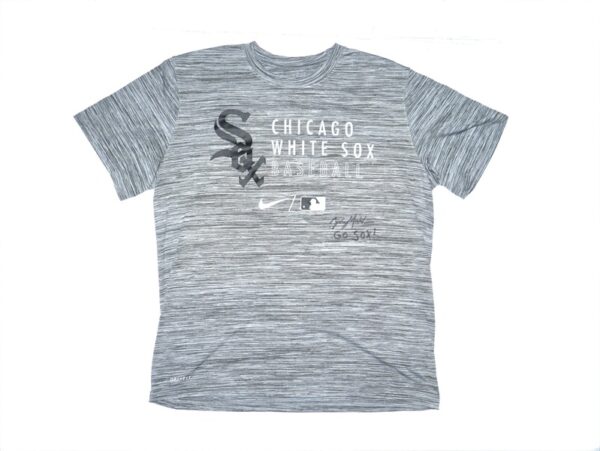 Zach Muckenhirn Practice Worn & Signed GO SOX! Official Chicago White Sox Nike Dri-Fit Shirt