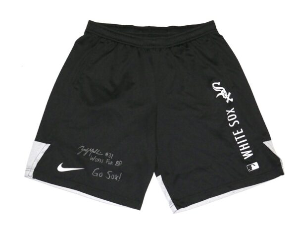 Zach Muckenhirn Practice Worn & Signed GO SOX! Official Chicago White Sox Nike Dri-Fit Shorts