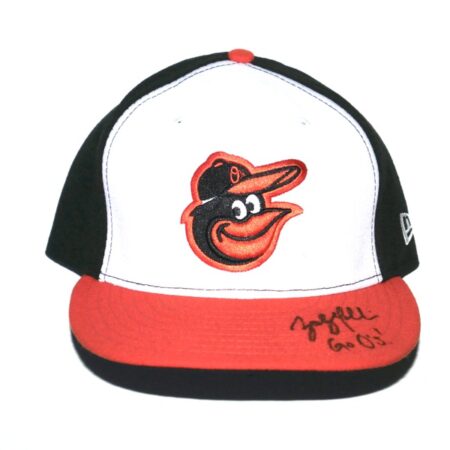 Zach Muckenhirn Team Issued & Signed Go O's! Official Baltimore Orioles New Era 59FIFTY Hat - Worn in Spring Training!