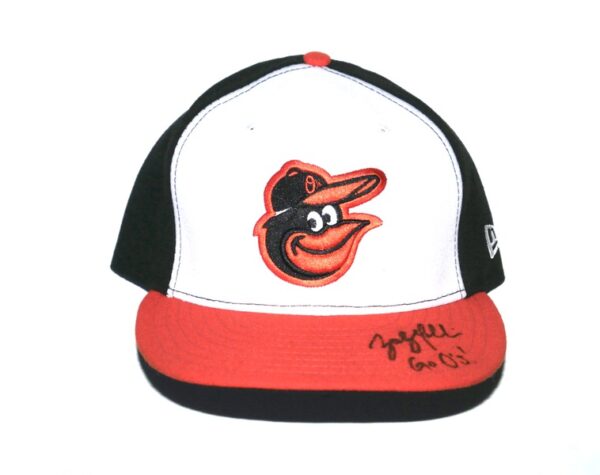 Zach Muckenhirn Team Issued & Signed Go O's! Official Baltimore Orioles New Era 59FIFTY Hat - Worn in Spring Training!