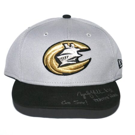 Zach Muckenhirn Team Issued & Signed Official Charlotte Knights New Era 59FIFTY Hat - Worn for Practice!